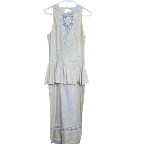 chinese dress ladies Pencil Tank Dress, Linen Light Grey / XL